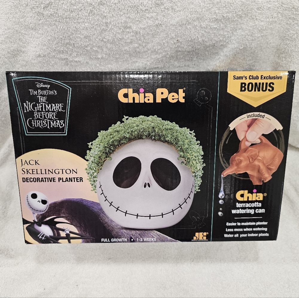 Disney The Nightmare Before Christmas Jack Skellington Chia Pet Planter Set